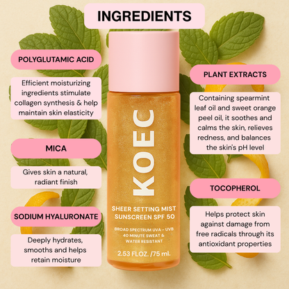 GLOW SETTING MIST SPF 50
